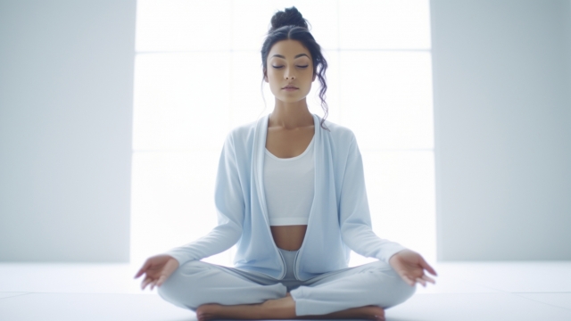 ヨガをする女性